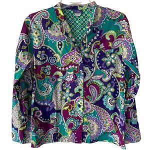Vera Bradley Buttondown shirt size L multicolor
